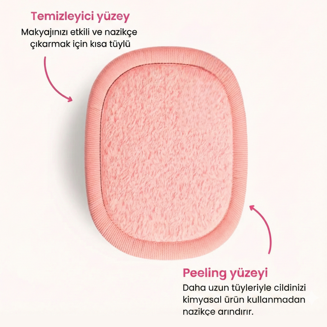 Lilly PurePad pembe oval makyaj temizleme pedi – ultra yumuşak yeniden kullanılabilir ped