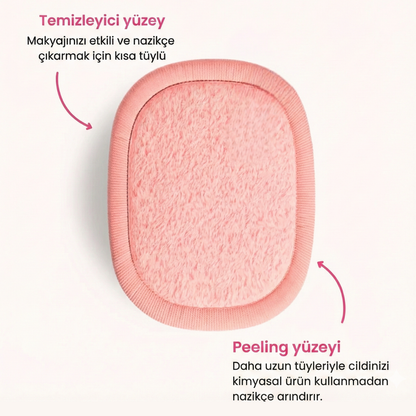 Lilly PurePad pembe oval makyaj temizleme pedi – ultra yumuşak yeniden kullanılabilir ped